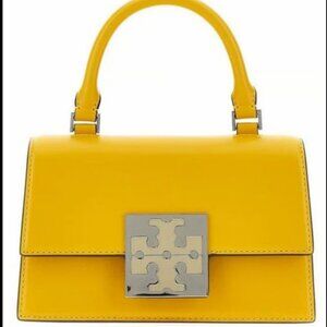 Tory Burch Bon Bon Color Block Mini Top Handle Bag- Yellow